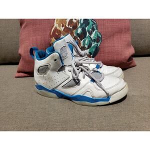 Youth Size 1 Nike Jordan Flight Club 91 PS White Photo Blue Shoes 555470-104 2y